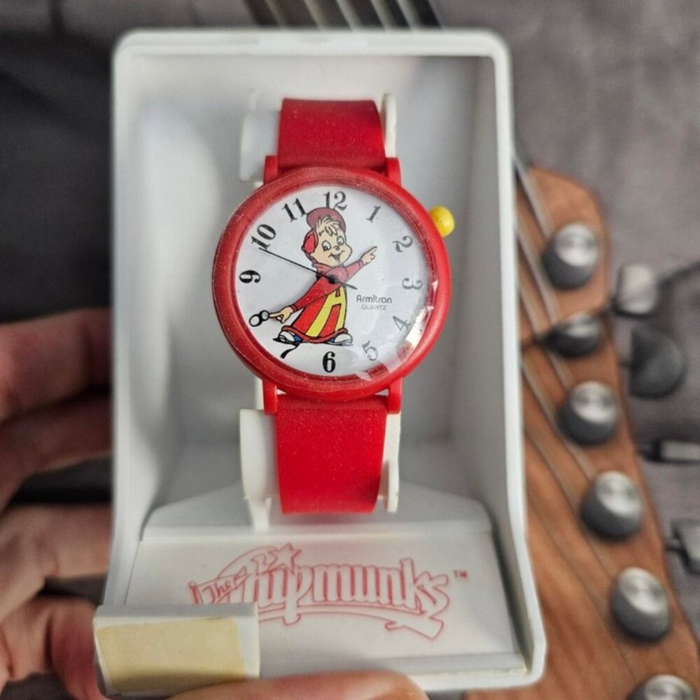 Vintage Alvin The Chipmunks Armitron Watch with Original Plastic Box (Untested)